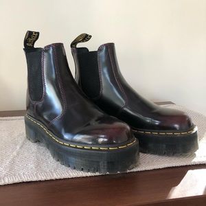 Cherry red platform Chelsea dr martens